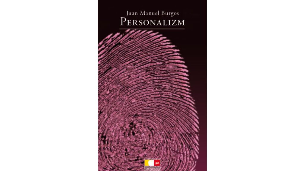 Okładka książki "Personalizm" z grafiką linii papilarnych.