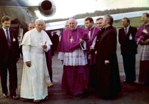 Jan Paweł II podczas trzeciej pielgrzymki do Polski