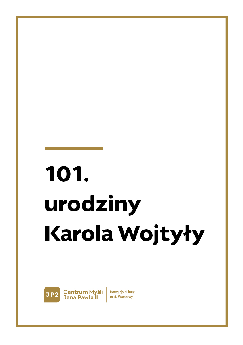 napis 101. urodziny Karola Wojtyły