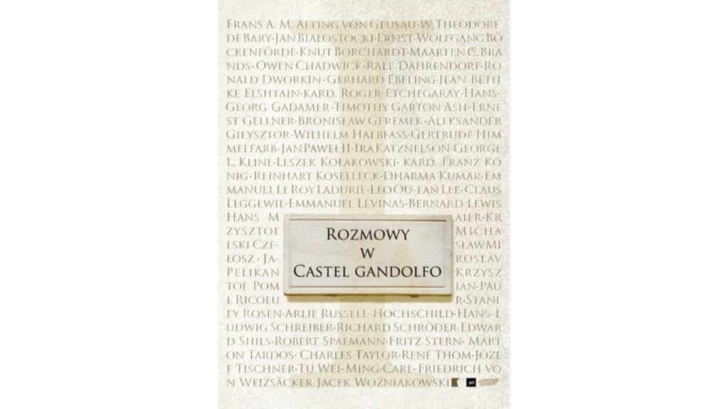 Grafika z napisem "Rozmowy w Castel Gandolfo"